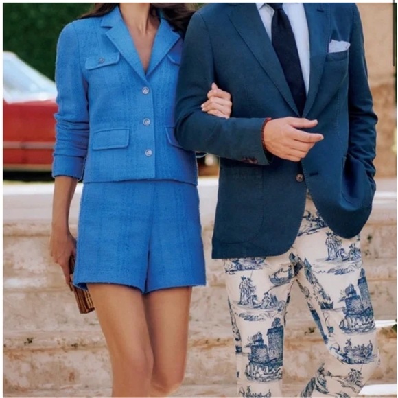 J.McLaughlin French Blue Claudie Women's Tweed Jacket - Picture 3 of 10